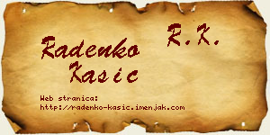 Radenko Kašić vizit kartica